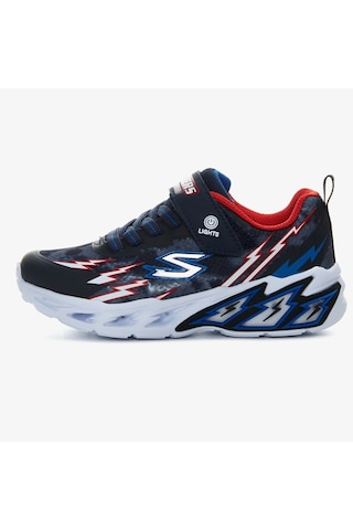 Skechers Lights Storm Kids Sneaker Lastik Bağcıklı Cırtlı Işıklı Günlük Çocuk Spor Ayakkabı Gri