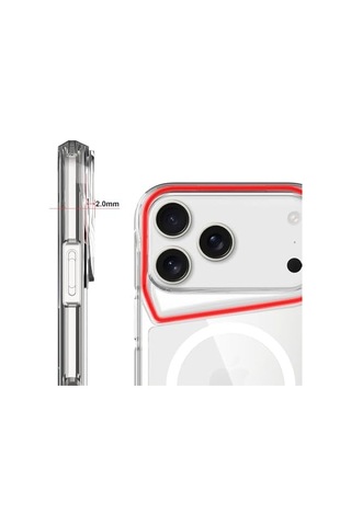 Senon Apple iPhone 17 Pro Max İçin Kılıf Zore Magsafe İle Uyumlu Şarj Özellikli T-max M-safe Kapak
