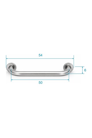 Aqua Bagno Basic Tutunma Barı 50 Cm Paslanmaz Çelik 32 Mm Banyo Engelli Tutamağı Krom
