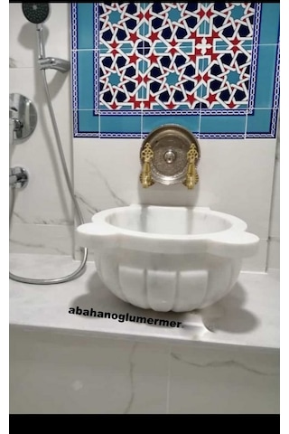 Mermer Banyo Kurnası Beyaz Mermer Banyo Kurnası Beyaz