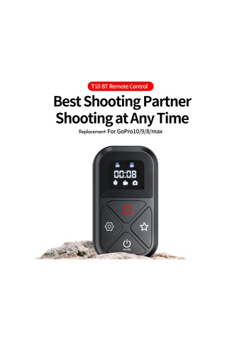 Telesin Gp-rmt-t10 Su Geçirmez Akıllı Bt Kablosuz Uzaktan Siyah