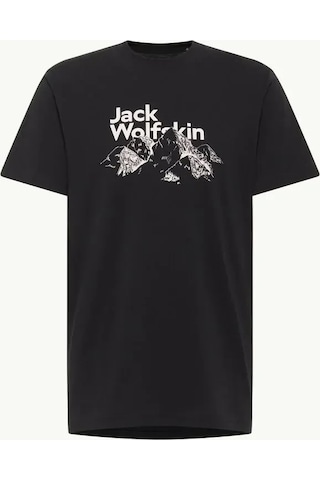 Jack Wolfskin Jack Wolfskın Bergblıck T M Erkek Black T-shırt A60070-6000 Siyah
