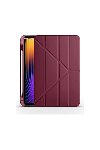 Xiaomi Pad 7 Pro / Pad 7 Kılıf Katlanır Kalem Bölmeli Silikon Standlı Uyku Modlu Akıllı Kapak Kapaklı Kılıf
