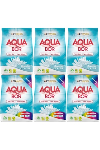 Boron Aquabor Matik Toz Çamaşır Deterjanı 36kg 240 Yıkama Renkli