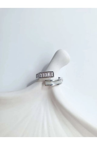 Vip Silver Ayarlanabilir Kadın Yüzük Sevgiliye Hediye Gümüş