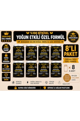 Bitkisel Atom Güç Ve Enerji Macunu & Performans Desteği 8 x 17 G