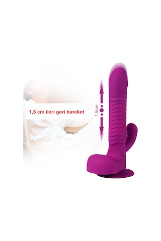 Lilitu Shop Usb Şarjlı İleri Geri Hareketli Teknolojik Vibratör Mor