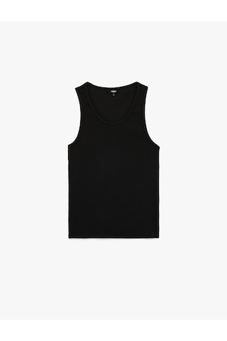 Koton Kolsuz Pamuklu Bisiklet Yaka Slim Fit Atlet Siyah 6sam30001mk Siyah