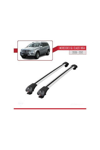 Mercedes Gl Class X164 2006-2012 Arası İle Uyumlu Ace-1 Ara Atkı Tavan Barı Gri