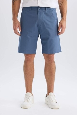Defacto %100 Pamuk Regular Fit Gabardin Bermuda Şort C7684ax25spın257 İndigo