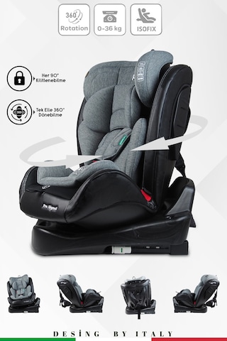 Prego Profix Pro Signal 360  Derece Dönebilen Isofixli 0-36 KG Oto Koltuğu