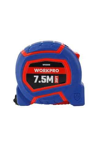 Workpro Wp261010 7,5mx25mm/25ft. Naylon Kaplama Sarı Çelik Şerit Metre Diğer