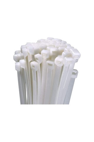 Kablo Bağı Plastik Cırt Kelepçe Beyaz 3.6x300 mm 30 cm 100 Adet