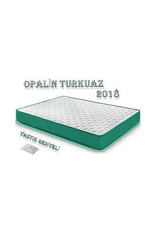 Uzunbebe 80X190 Opalin Turkuaz Coton Ortopedik Yaylı Yatak 80*190 Opalin