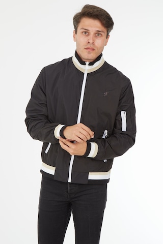 Sposo 1081 Çift Taraflı Dar Kalıp Siyah-Bej Erkek Yazlık Mont Siyah - Bej