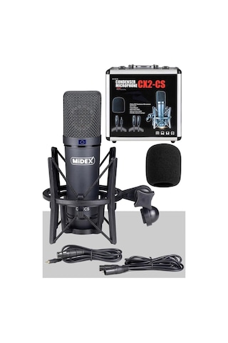 Stüdyo Ekipmanları Exclusive Paket-1 Cx2 Mikrofon Glx-600 Ses Kartı Stüdyo Kayıt Seti