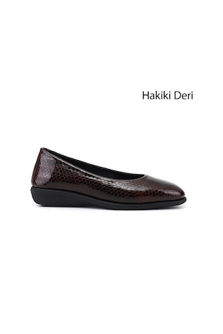Gönderir Gönderi R Kadın Bordo Krako Dolgu Taban Hakiki Deri Comfort Ayakkabı Gdza13424376
