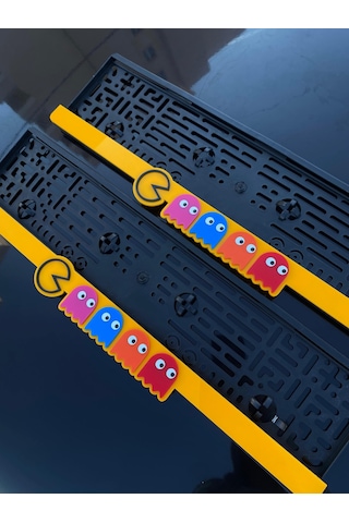 Pacman Plakalık 2'li Oto Araba Aksesuar 2 Adet Plakalık Universal