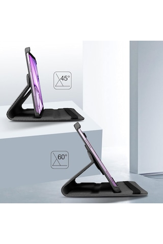 Apple Uyumlu iPad Air 11 2024 A2902-a2903 M2 Dönebilen Pu Deri Standlı Tablet Kılıfı