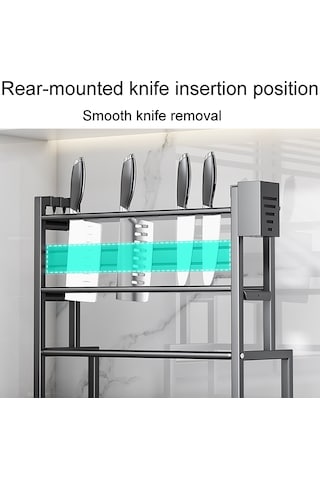 Sones Çift Katmanlı 30 Cm Mutfak Çok Amaçlı Raf Ev Tezgahı Baharat Depolama Rafları Diğer