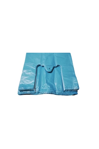 Kalın Mavi Poşet 30x60 Cm Büyük Boy 1 Kg Hışır Atlet Poşet Market Manav Poşeti Çöp Poşeti