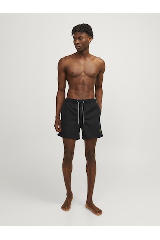 Jack & Jones Erkek Logo Detaylı Deniz Şortu - Fiji - 12225961 - 1 Black