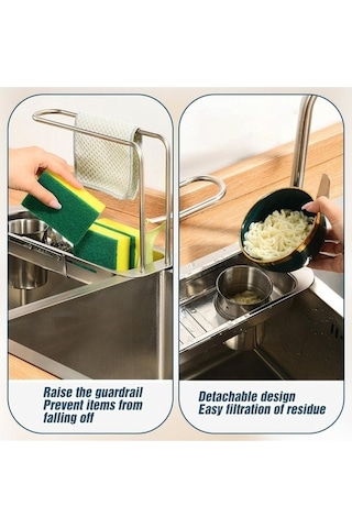 Tongxida Bosphorusboutique Süngerlik Rafı, Parlak Gümüş Genişletilebilir Drenaj Çelik C Hh Çok Renkli Çok Renkli