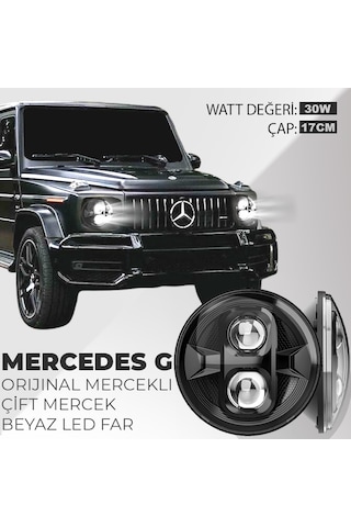 Mercedes G Serisi Uyumlu Mercekli Led Far