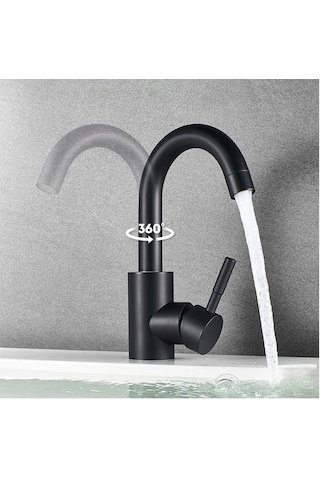 Sardıcı Lavabo Bataryası Banyo Musluğu Siyah