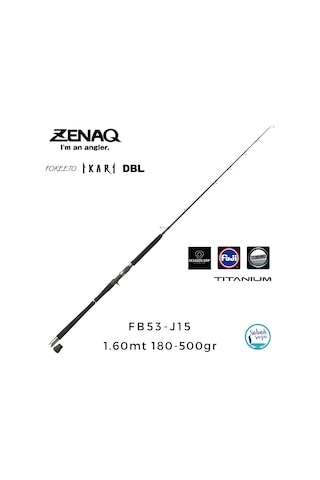 Zenaq Fokeeto Dbl Fb53-j15 İkari 1.60mt 180-500gr 1p Tetikli Jigging Kamış Standart