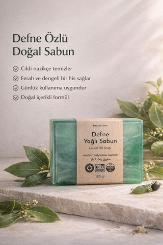 Defne Yağlı Cilt Bakım Sabunu - 120 Gr Defne