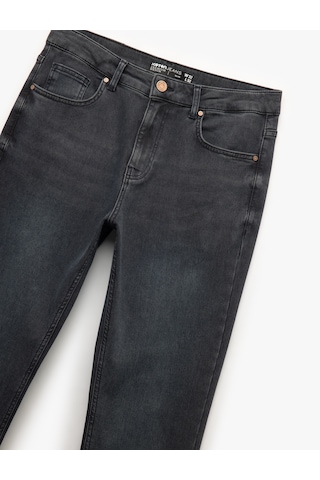 Koton Pamuklu Normal Bel Slim Fit Jean Pantolon - Brad Jean İndigo Stone 6wam40003nd İndigo - Taş