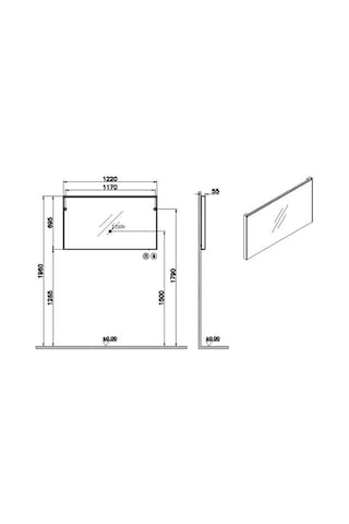 VitrA Core Düz Ledli Ayna 120 Cm 66917 Krom