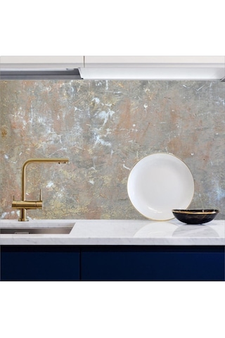 Mutfak Tezgah Arası Kendinden Yapışkanlı Folyo Kaplama Fayans Mermer Desen 60cmx100cm