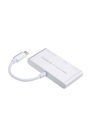 Wezone Alüminyum 5-in-1 Usb-c 3.1 Hub: Usb 3.0 Çevirici, Sd/tf Kart Okuyucu, Otg Desteği - Gümüş 5gbps