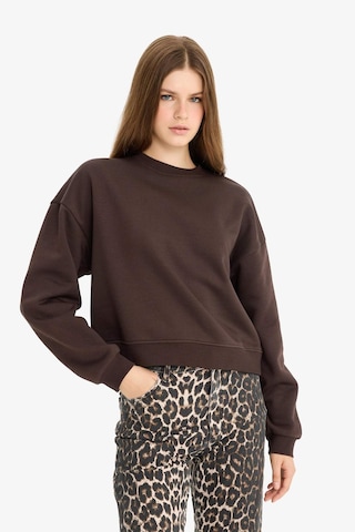 Defacto Kahverengi Kadın Sweatshirt D6645ax/bn192 Kahverengi