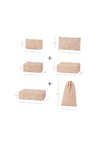 Ocean Home Textile 6'lı Çocuk Odası Deniz Kızı Bavul İçi Düzenleyici Set 50cm