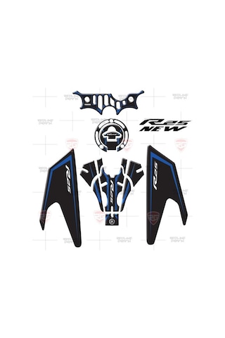 Kasa R25 Tank Pad Seti 5 Parça Özel Üretim Race Blue