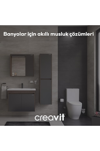 Creavit Aç Kapa Ara Musluk 1/2 - 3/8 Krom Ms.jk001
