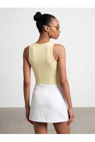 Dilvin 21259 Bisiklet Yaka Top-açık Sarı