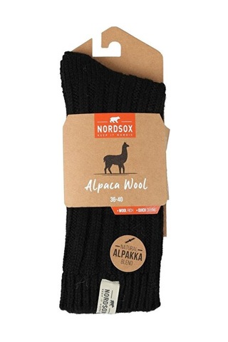 Nordsox Bolero Alpaka Yünlü Kadın Kışlık Çorap Siyah