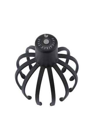 Novahub Elektrik Kaçağı Masajı Titreşimli Rölyefi Saç Kazandırıcı Multi-claw Stres Rölyefi, Boyut: 3 Dişli Siyah Siyah