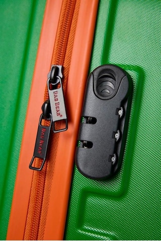 Bad Bear Logo Suitcase 23.01.80.001y Yeşil Büyük Boy Tekerlekli Abs Valiz 95 Lt. Yeşil