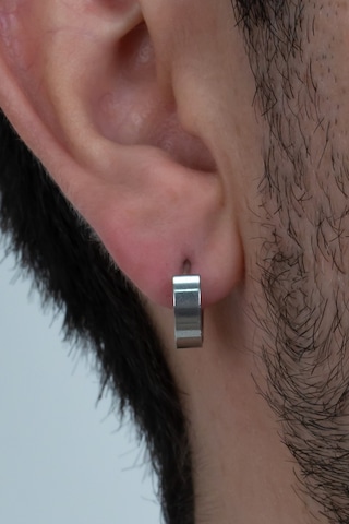 Ince Düz Halka Unisex Erkek Çelik Küpe Çifti 3 MM 2 Renk Mse8