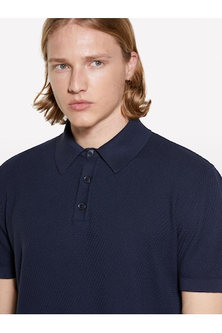 %100 Pamuk Triko Polo T-shirt Erkek Lacivert Polo - 325p1094s300m Lacivert
