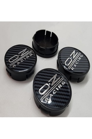 Jant Göbeği 58/55 Karbon Zemin Aluminyum Etiket 4lü Set 55mm Yuva