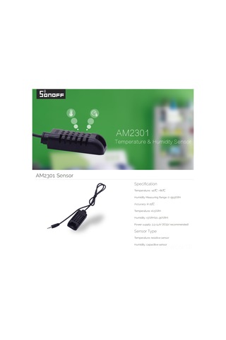 Neevoyu Am2301 Su Geçirmez Sıcaklık Ve Nem Sensörü, Sonoff Th10/th16 İle Uyumlu, Akıllı Cihaz Kontrolü İçin Tespit Prob Model: Im160712004