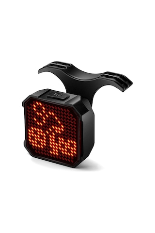 Lemestar Bisiklet Akıllı Fren Sensörlü Arka Işığı - 244 Piksel Led, Uygulama İle Özelleştirilebilir, Ip66 Su Geçirmez, Abs+pc Malzeme Siyah