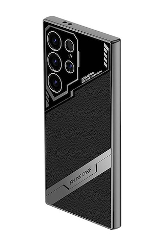 Zore Galaxy Uyumlu S23 Ultra Kılıf Kamera Korumalı Suni Deri Tasarım Msra Yeni Seri Procase Kapak-siyah Siyah