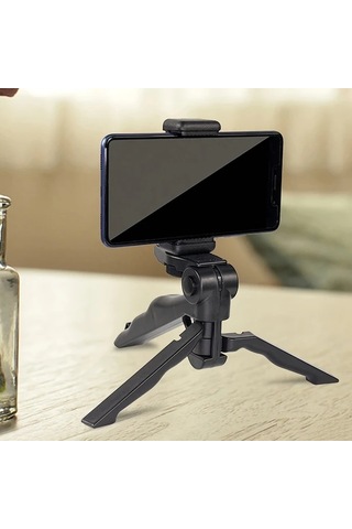 Motion003 Koyu Siyah Taşınabilir 360 Dönebilen Anti Shake Tripod Mobil Telefonlar İçin Daya Koyu Siyah